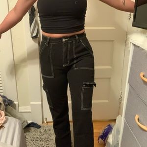 Black cargo pants